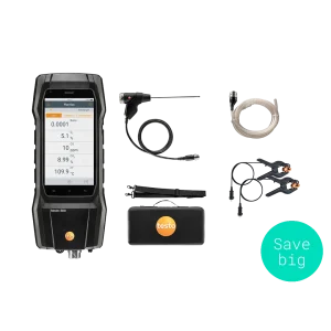 Testo 300+ Flue Gas Analyser Standard Kit Torch
