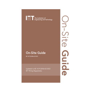 IET On-Site Guide, BS 76712018+A22022 (8th Edition)