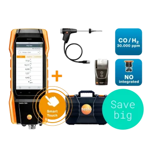 Testo 300LL Longlife Flue Gas Analyser Printer Kit Torch