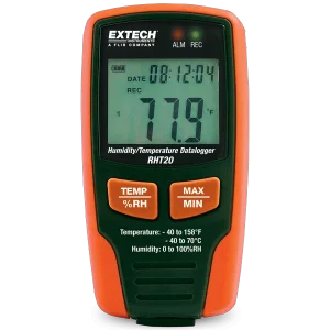 Extech RHT20 Humidity and Temperature Datalogger offers precise measurement and durable construction for everyday professional tasks.