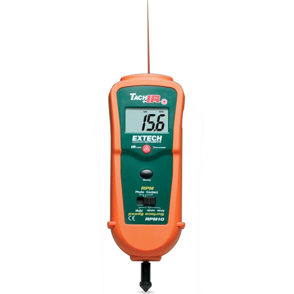 Extech RPM10 Tachometer and IR Thermometer offers precise measurement and durable construction for everyday professional tasks.