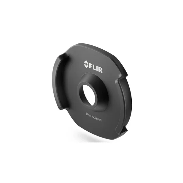 Teledyne FLIR T300768 Port Adapter lets you inspect live electrical cabinets through an 80° lens port while safely limiting HFOV to 54°.