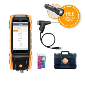 Testo 300LL Longlife Flue Gas Analyser Standard Kit Torch