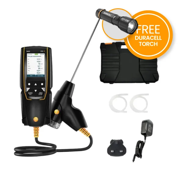 Testo 310 (2nd Gen) Flue Gas Analyser Standard Kit Torch