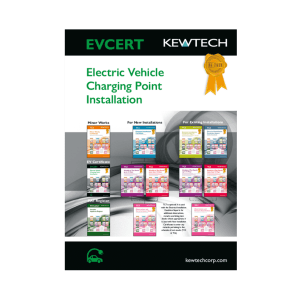 Kewtech EVCERT EV Charge Point Installation Certification Book