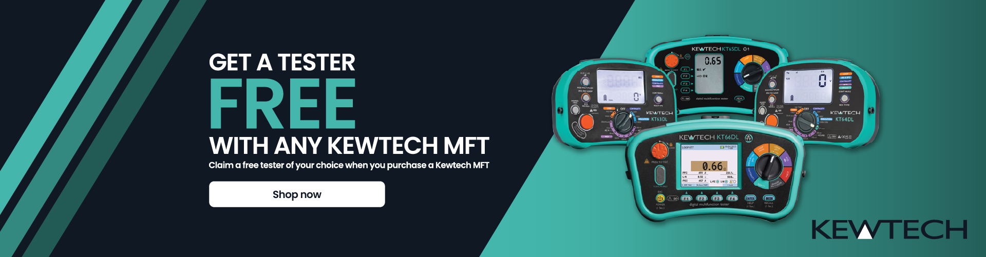 Kewtech Autumn Promotion - Get a Free Tester with a Kewtech MFT